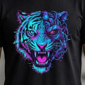 Camiseta De Manga Corta Con Estampado De Lobo Y Tigre Para Hombre, Camiseta De Manga Corta Con Cuello Redondo Y Estampado 3D, Sudadera, Camisetas
