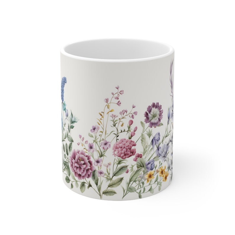 Floral Ceramic Mug 11oz Etsy