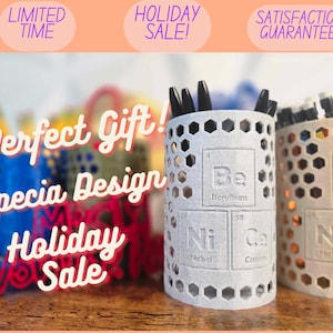 3D-Printed Hexagon Pen Holder – Chemistry Gift | Be Nice Design | Perfect for Teachers, Students & Science Lovers, Gift, School Supplies