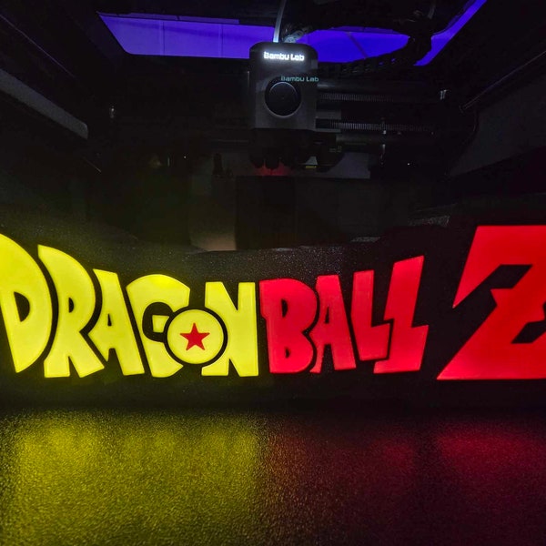 Dragon Ball Z Light Box, DBZ Fan, Akira Toriyama Tribute, Gift for Son, Gift for Husband, Gift for Boyfriend, Anime Gift, 3D Printed Gift