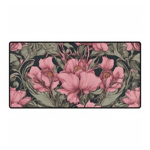 Floral Botanical Art Nouveau Desk mat | Gaming & Keyboard Mat |  Extra Large Mousepad | Workspace Decor