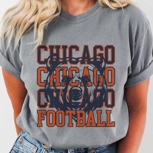 Chicago Football Comfort Colors® Bear Shirt for Football Sunday Tee for Chicago Fan Gift for Friend, Chicago Gift for Football Fan Tailgate