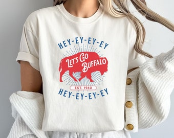 Buffalo Football Comfort Colors® Game Day Shirt for Football Sunday Tee for Buffalo Fan Gift for Friend, Birthday Gift Let's Go Buffalo 716