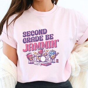 Second Grade Teacher Comfort Colors® Shirt 2nd Grade Is My Jam Elementary School Team Shirt Teacher Back to School Group Shirts Teacher Gift