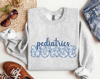 Peds Nurse Sweatshirt, Floral Pediatrics Nurse Crewneck, Nurse Appreciation Gifts Picu Nurse Sweatshirt, Christmas Gift for Coworker