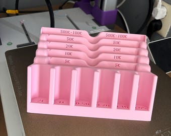 Kassafyllningsbricka / kontantbudgetering / budgetering / pengaorganisatör / sparande / kontantfyllare
