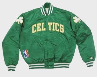 Boston Celtics Jacket Satin Green Boston Basketball Jacket Celtics Jacket Custom Varsity Jackets All Team Varsity Basketball Jacket