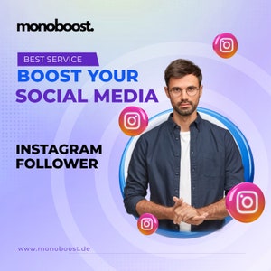 Monoboost - Buy real Instagram followers - Premium service - 100% guarantee - Fast results