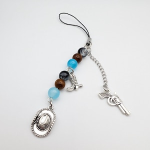 Handmade Wild West Style  Sadie Adler, Red Dead Redemption Inspired Phone Charm, Glass Beads, Metal Charms