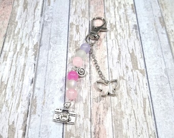 Handmade Max Caulfield Life Is Strange Inspired Keyring, Keychain, Glass Beads, Metal Charms