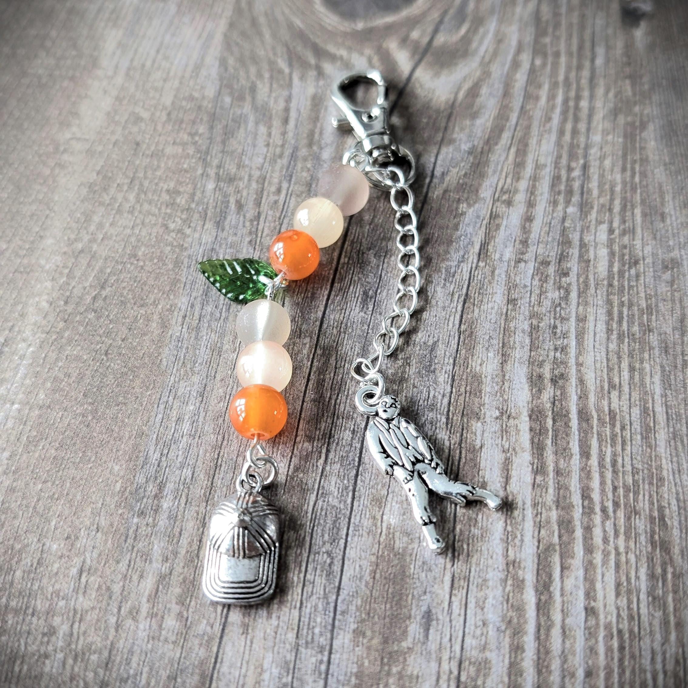 Handgemachte Clementine The Walking Dead Spiel inspiriert Schlüsselanhänger, Glasperlen, Metall Charms