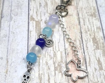 Handmade Chloe Price Life Is Strange Inspired Keyring, Keychain, Glass Beads, Metal Charms