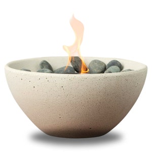 Cheminée de table au bioéthanol crème