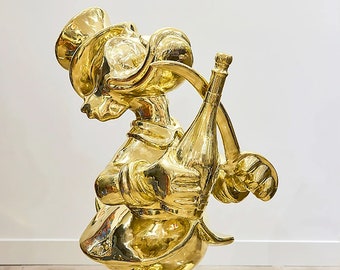 Escultura / Estatua de Oro de Scrooge McDuck. Arte pop. Disney. Monopolio de Alec. Galvanizar. 40cm