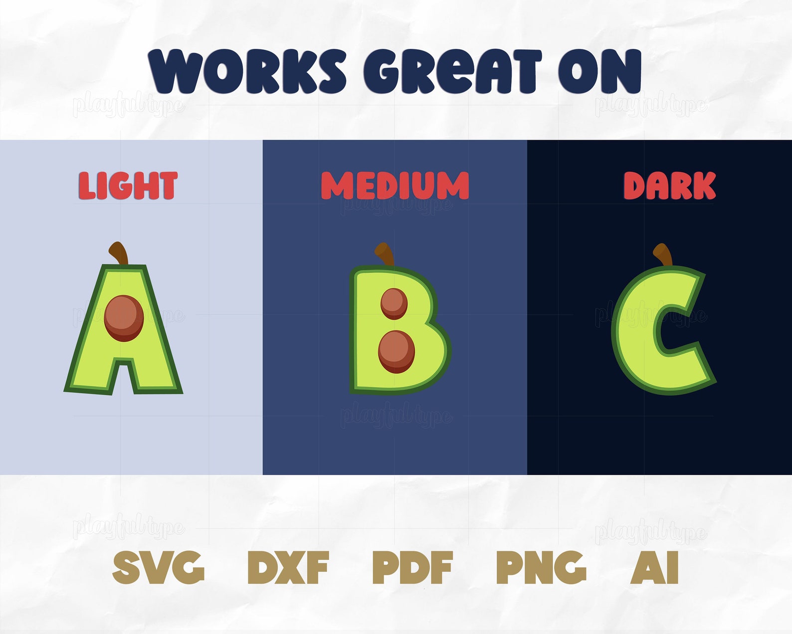Avocado Alphabet SVG: Green Letters and Numbers (cut Files) - Etsy