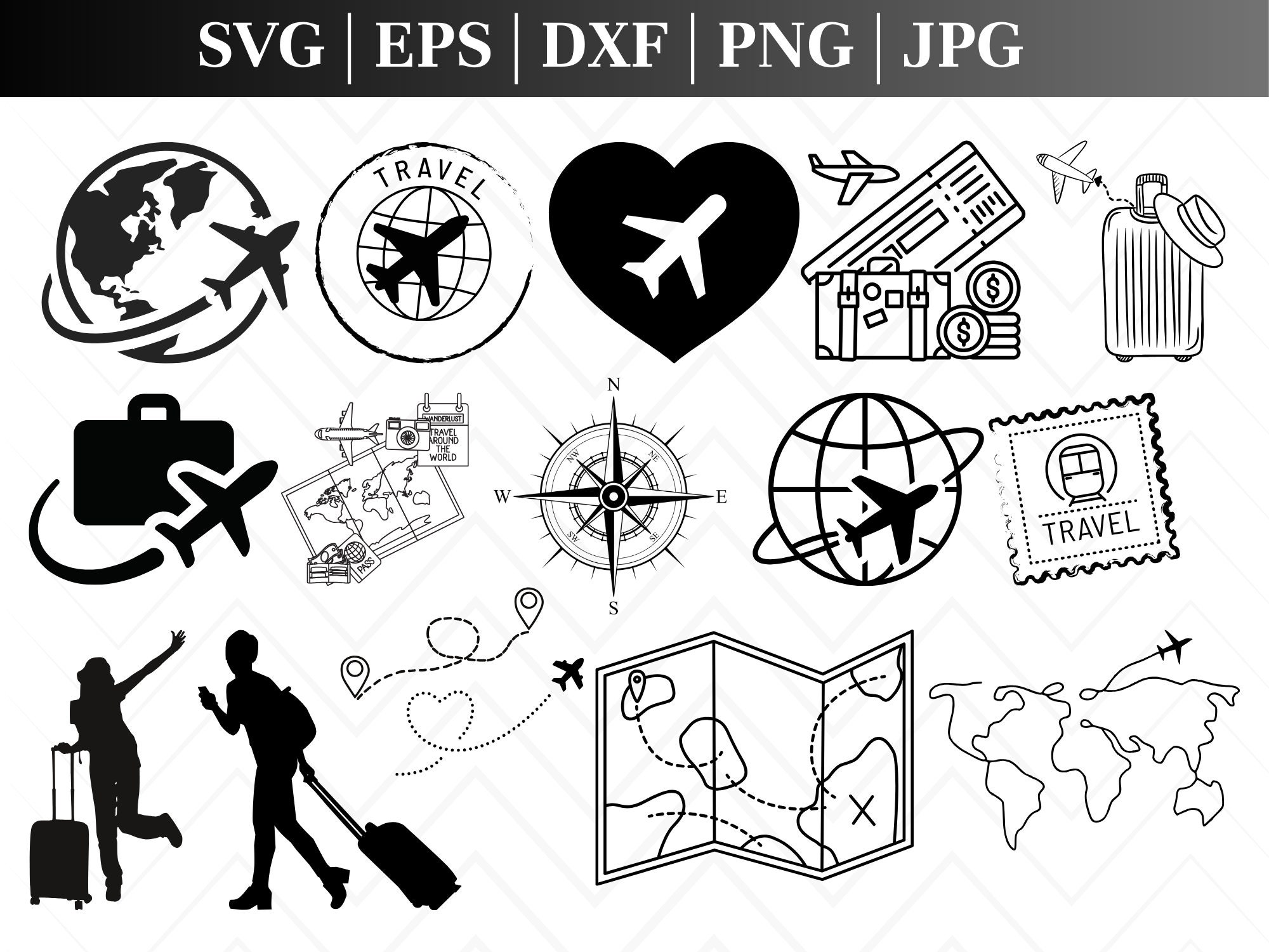 Travel Svg Bundle, Funny Travel Svg, Traveling Svg, Travel Clipart, Svg
