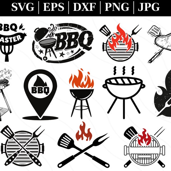 Barbeque SVG Bundle, BBQ Svg Bundle, BBQ Svg, Grilling Svg, Kitchen Svg, Bbq Cut Files , Bbq Clipart, Grilling Clipart, Food Svg