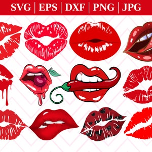Labbra SVG, Rossetto SVG, Bacio SVG, Labbra, San Valentino SVG, Kissy Lips SVG, Kiss Cricut Cut Files, Kiss PNG, Love Svg, Download digitale