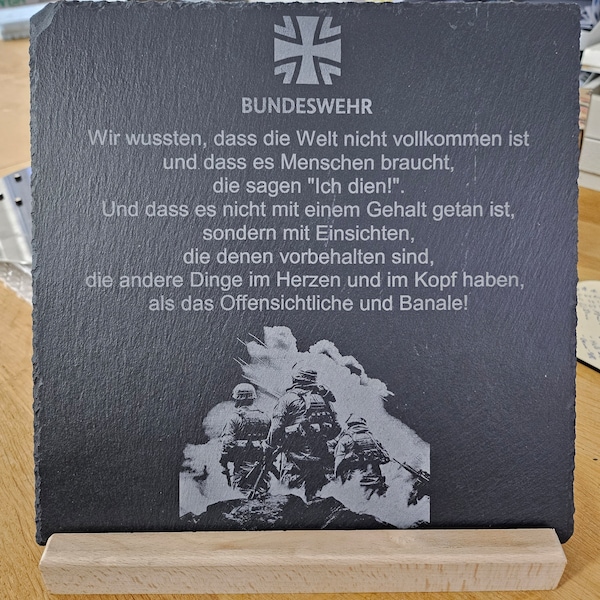 Bundeswehr Geschenk "Zitat v. Generalmajor Trull"