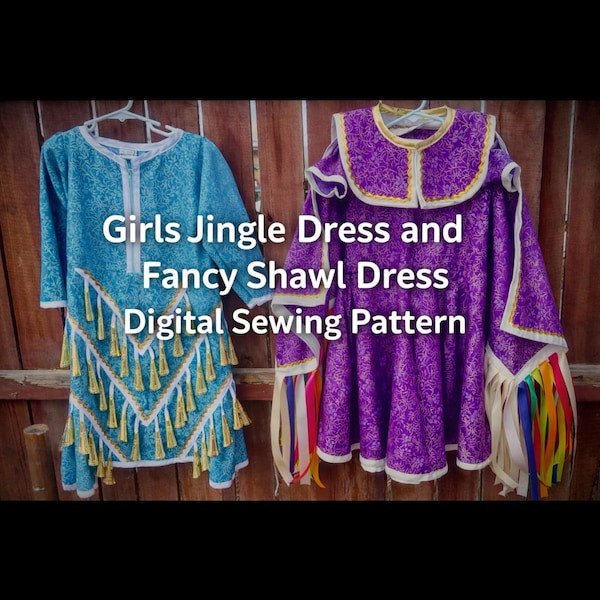 Girls Jingle Dress & Fancy Shawl Dress Sewing Pattern PDF | Sizes 2T–5T | Instant Download | Daniels Designs