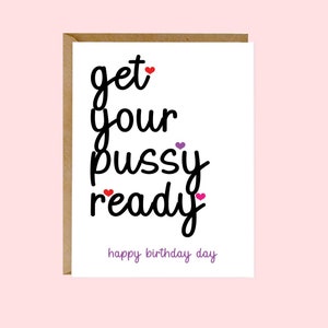 Geburtstagskarte für Sie, Kinky Geburtstagskarte für Frau, Frech Geburtstagskarte für Freundin, Raunchy Rude Birthday für Sie