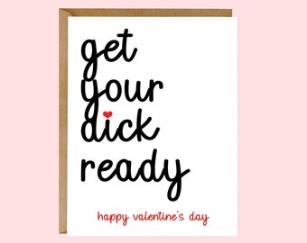 Dirty Valentines Card for Him, Raunchy Valentines Day Cards for Boyfriend or Husband, Funny Valentine's Card, Valentine's Cards for Him