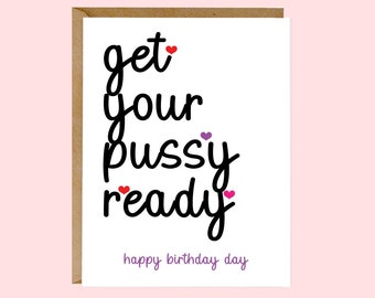 Tarjeta de cumpleaños sucia para ella, tarjeta de cumpleaños pervertida para esposa, tarjeta de cumpleaños traviesa para novia, tarjeta de cumpleaños grosera y obscena para ella