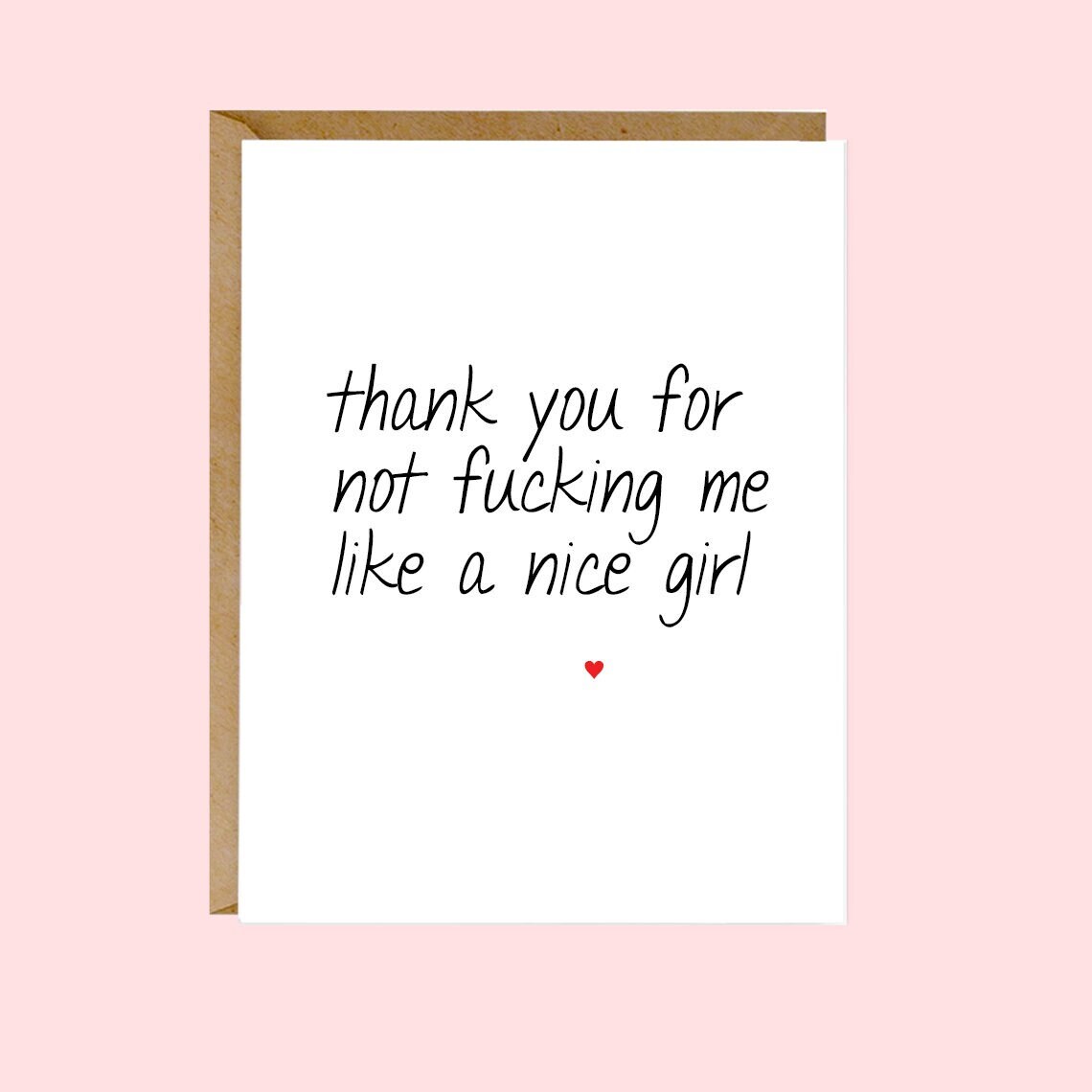 Non una brava ragazza, biglietto sporco per lui, biglietti d'amore maliziosi, biglietto d'amore perverso, biglietto di San Valentino per adulti per fidanzato o marito