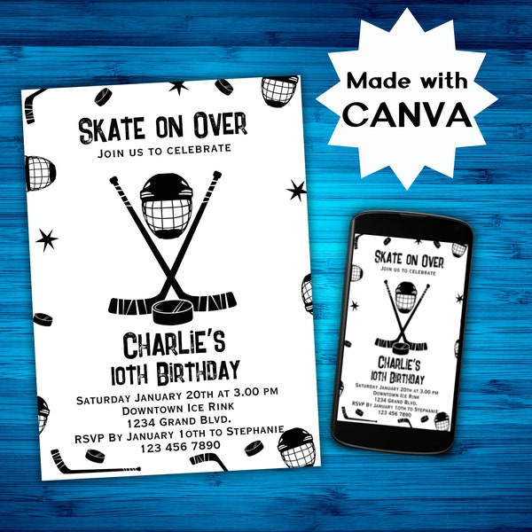 Hockey Birthday Party - Etsy
