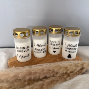 Grablicht | Trauerlicht | Advent | Adventskerzen | Weihnachten | Allerheiligen | Todestag | Trauer | Erinnerung | Friedhofskerze