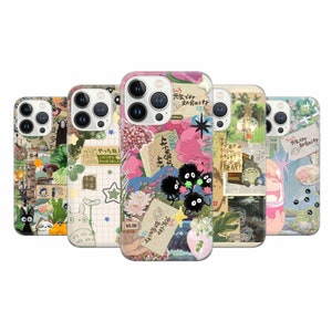 Custodia per telefono con motivo collage estetico Japanese Mood Board per iPhone 16 Pro, 15, 14, 13, 12, 11, Google Pixel 9 Pro, 8, 7A, Samsung Galaxy S24