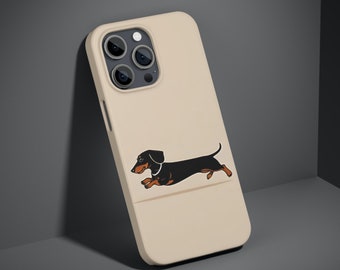 Dackel Handyhülle Wiener Hund TOUGH Cover passend für iPhone 15 Pro Max, 14 Plus, 13, 12, 11, XR & Samsung S24, S23, A54, A53, Pixel 8 Pro, 7