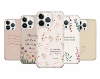 Psalm Scripture  Phone Case Christianity Cover for iPhone 16 Pro, 15, 14, 13, 12, 11, Google Pixel 9 Pro, 8, 7A, Samsung Galaxy S24 fe, A16,