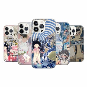 Aya Takano Phone Case Aesthetic Natural Cover for iPhone 16 Pro, 15, 14, 13, 12, 11, Google Pixel 9 Pro, 8, 7A, Samsung Galaxy S24 fe, A16,