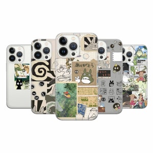 Funda de teléfono con collage estético con diseño de tablero de estado de ánimo japonés para iPhone 16 Pro, 15, 14, 13, 12, 11, Google Pixel 9 Pro, 8, 7A, Samsung S25, S24 FE