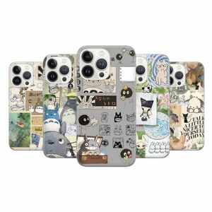 Funda para teléfono con collage estético de tablero de estado de ánimo japonés para iPhone 16 Pro, 15, 14, 13, 12, 11, Google Pixel 9 Pro, 8, 7A, Samsung Galaxy S24