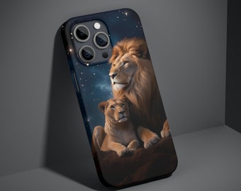 König der Löwen Handyhülle TOUGH passend für iPhone 15 Pro Max, 14 Plus, 13, 12, 11, XR & Samsung S24, S23, A54, A53, Pixel 8 Pro, 7