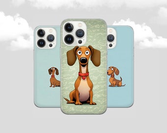 Wiener dog Phone Case Dachshund Cover for iPhone 15 14 13 12, Samsung S23 S22 A74 A54 A14, Pixel 8 Pro 7A