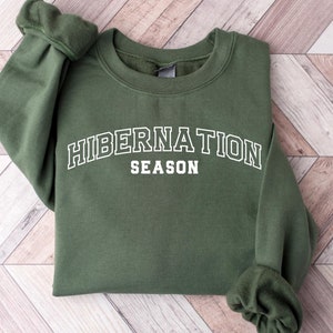 Felpa con cappuccio unisex per la stagione del letargo, stagione accogliente, buon Natale, felpa autunnale, felpa invernale, felpa per la mamma di Natale per le donne