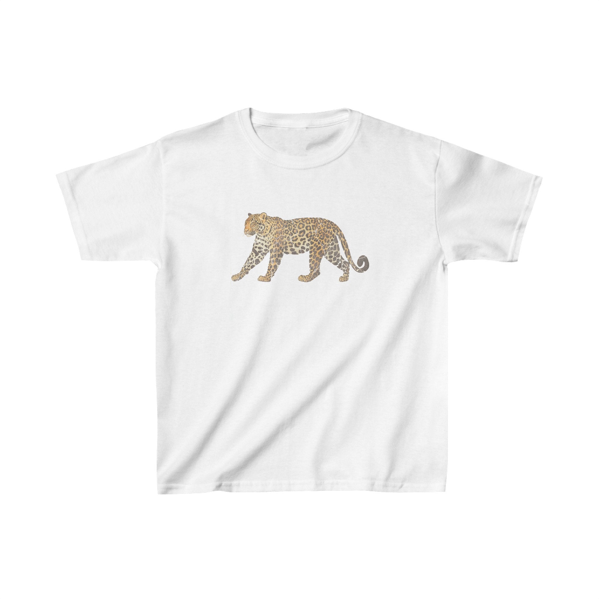 Vintage Leopard Baby Tee, Walking Leopard Shirt, Leopard