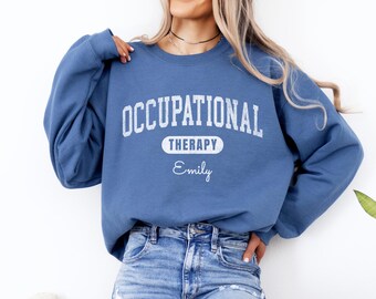 Personalizowana bluza z nadrukiem do terapii zajęciowej, bluza z nadrukiem unisex do terapii zajęciowej, prezent zajęciowy, koszulka terapeutyczna, prezent dla nauczyciela edukacji specjalnej