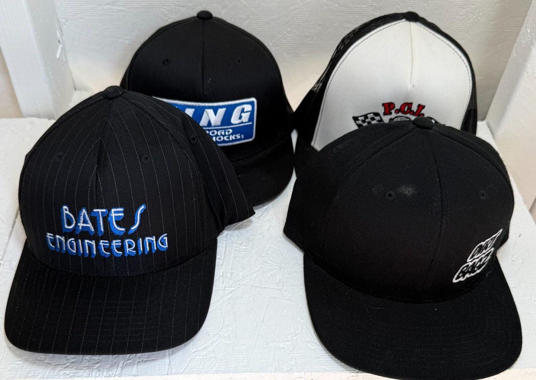 Lot of 4 Vintage Trucker Hat Black Mesh Snapback - Etsy
