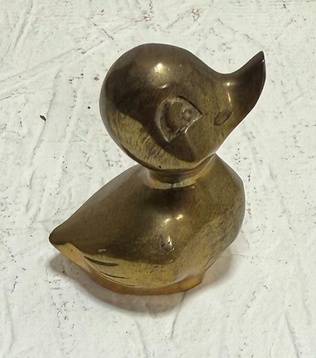 Paperweight Rustic Vintage Tiny Solid Brass Duck Figurine Figure 2