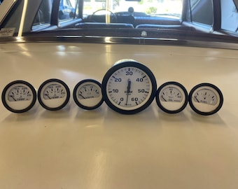 Faria Instruments Jauges New White Face 2 Température 1 Volts tr/min Fioul Carburant