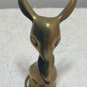 Vintage Brass Mouse 6x3 Big Ear Mouse Paperweight Figurine
