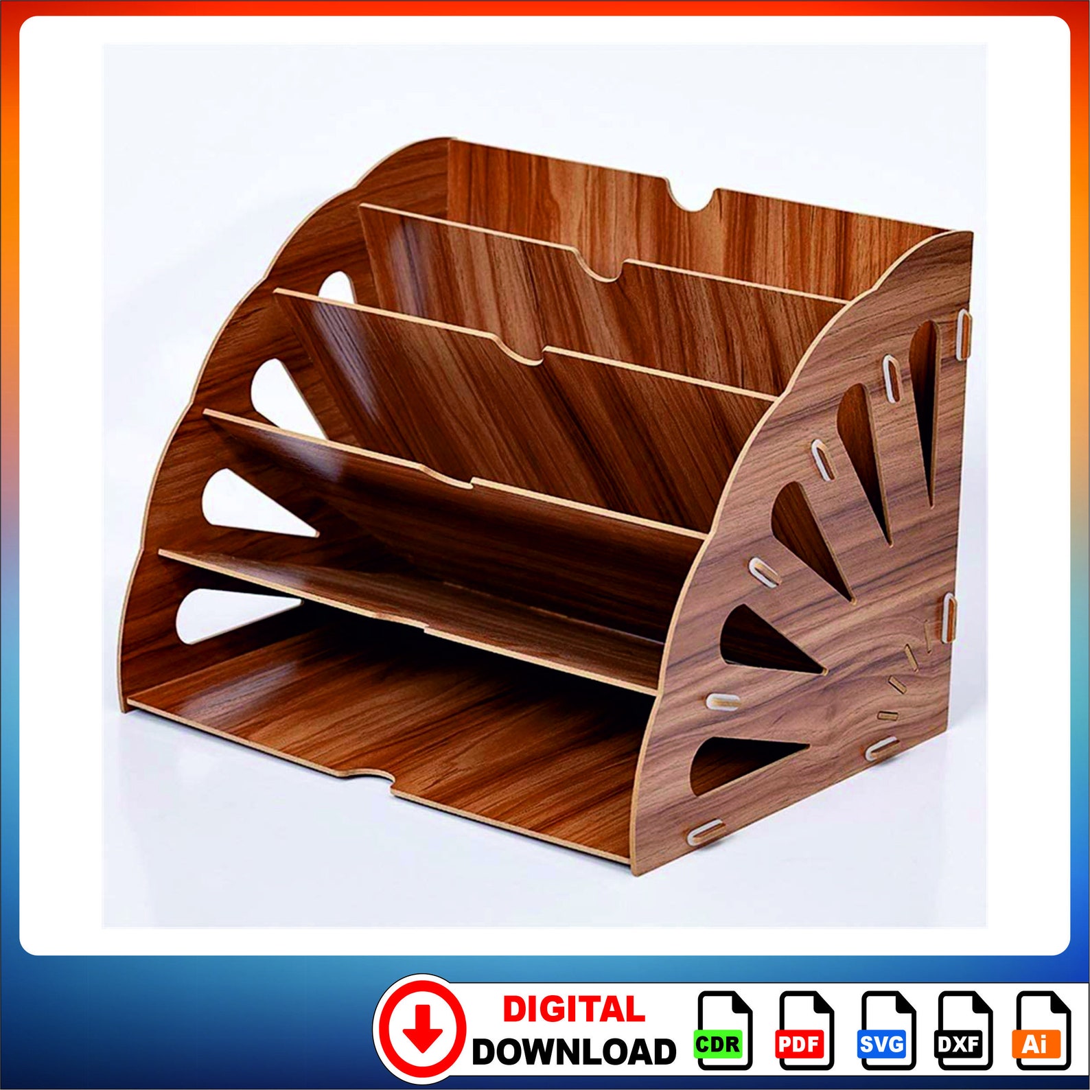 Pvc Stationery Rack Laser Cut Office Desktop Stationery Rack Letter Magazine File Folder ...