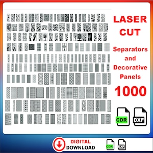 Panel Collection 1000 cnc files Panel Dxf SVG,Lightburn Art Library,Laser Cutting cnc plasma,laser cutting files,cnc patterns Stencil PANEL