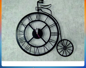 Orologio da bici tagliato al laser file Orologio da parete SVG, Modelli di orologi, Orologi da parete, per taglio laser, File digitale dxf svg cdr ai pdf