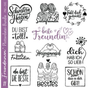 Archivo de novias del conspirador alemán | paquete de SVG de mejores amigas | novia SVG Refranes alemanes para novias Silueta de Cricut | amistad