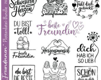 German plotter file girlfriends | besties svg bundle | girlfriend svg | German sayings girlfriends | Cricut Silhouette | friendship